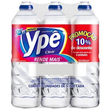 Imagem de Detergente Lava Loucas Ype Clear 500ml x 6un - Ypê