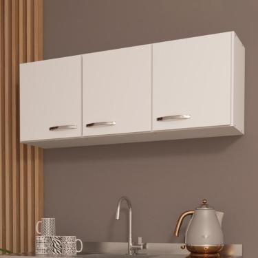 Imagem de Armário Aéreo Modulado Fidelitá Suiça 120cm 3 Portas Branco