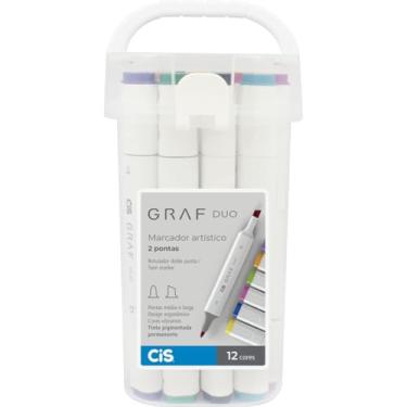 Imagem de Marcador Artístico 2 Pontas, CiS, Graf Duo, 59.7800, 12 Cores