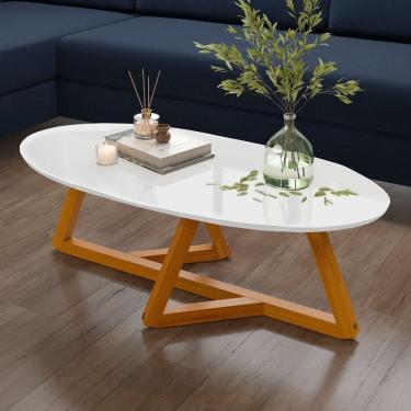 Imagem de Mesa de Centro Campestre Branco/Natural - Pnr Móveis