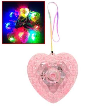 Imagem de Colar De Led Pisca Coração Super Festas Neon Iluminada XM21150CO - ITA