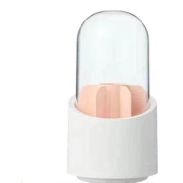Imagem de Organizador Giratório 360º – Porta-Maquiagem e Cosméticos com Tampa Transparente，Apropriado para cosméticos, joia e todos os tipos do armazenamento dos artigos.porta maquiagem(Rosa)