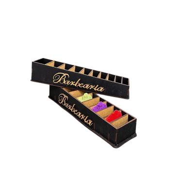 Imagem de Suporte De Pentes Mdf Organizador Para Pentes Preto