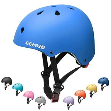 Imagem de CELOID Capacete de bicicleta infantil, capacetes de skate para crianças de 8 a 14 anos, meninos e meninas, ajustável, multiesportivo, bicicleta, skate, futebol, patins, patins, patins, patins, patins