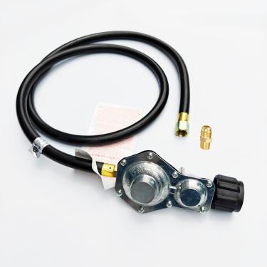 Imagem de GRILLJOB Regulador de propano de dois estágios de 1,8 m com mangueira, mangueira de propano de dois estágios com conector QCC1/Type1 para churrasqueiras a gás, gerador de aquecedor RV