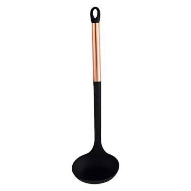 Imagem de Concha Preto Multiuso Para Cozinha Nylon Com Cabo Rose - Paramount