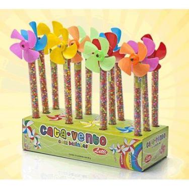 Imagem de Brinquedo Catavento Com Frutitos Balinhas 12 unidades - Letti Brinqued