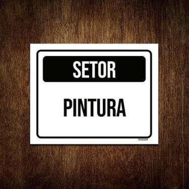 Imagem de Kit 5 Placa Sinalização - Setor Pintura - Sinalizo
