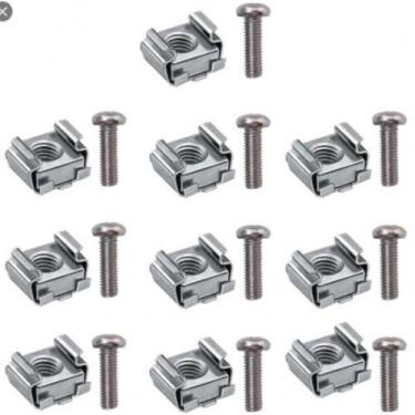 Imagem de Kit Porca Gaiola M5+Parafuso Niquelado M5X12 Pct Com 10 Und - Caesa