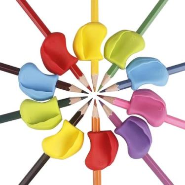 Imagem de Kit 3 Adaptadores Ergonômicos em Silicone Premium- Auxiliar de Escrita para Canhotos e Destros