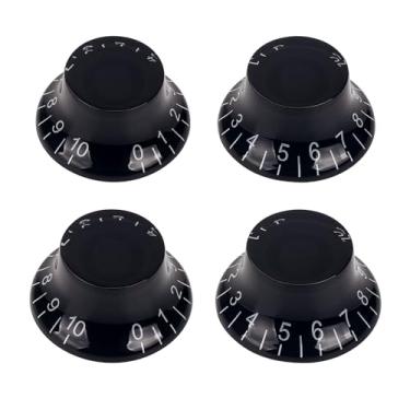 Imagem de Banworks Botões de controle de guitarra dos anos 50 24 estrias imperiais Konbs 2 tons 2 volume 6 mm (15/162.6 cm) puxadores de cartola para guitarras elétricas Gibson Les Paul LP SG Style Pacote com 4