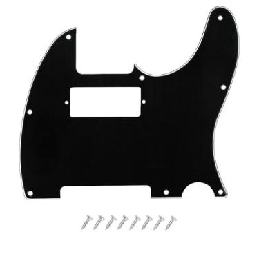 Imagem de DIAO79NI 8 furos Tele Mini Humbucker Pickguard com mini furo de captação Humbucker para tele/telecaster, preto-branco, 3ply.
