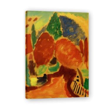 Imagem de Pôster de arte expressionista. (Caminho laranja) por Alexej von Jawlensky. Pinturas a óleo famosas. Decoração de parede de sala de estar ou escritório. Moldura interna de 50 x 70 cm - 19,6 x 27,5 pol