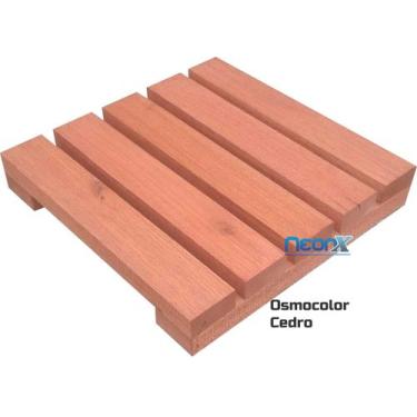 Imagem de Deck De Madeira Modular 25x25cm Com Pintura Neonx, Osmocolor Cedro Sem