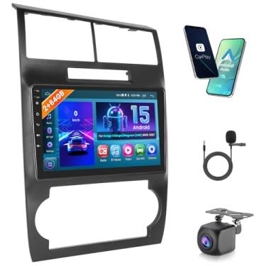 Imagem de Hikity Estéreo de carro Android para Dodge Charger/Magnum (LHD) 2005-2007, rádio 2 + 64 G, tela sensível ao toque, rádio Carplay, Android, suporte automático, WiFi, Bluetooth, FM EQ, câmera de backup