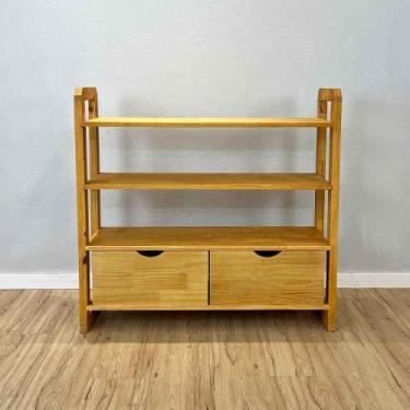 Imagem de Aparador de Madeira Pinus Linea de 4 Prateleiras Ample com 2 Gavetas N