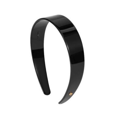 Imagem de Bandanas largas EVITA PERONI para mulheres em resina de acetato preta