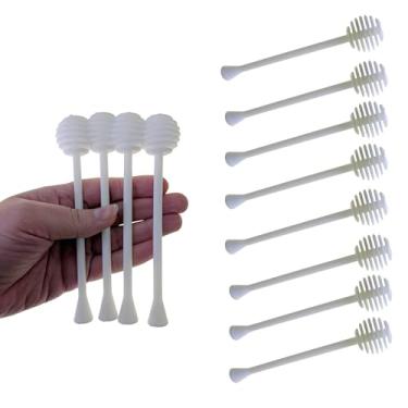 Imagem de Kit Pegador de Mel Colher Dosadora Plástico Utensílio para Servir Pega Mel (2 KITS = 8 PEGADORES DE MEL)