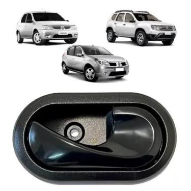 Imagem de Maçaneta interna direita Logan / Sandero / Duster / Oroch - preta - MD