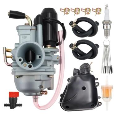 Imagem de Carburador elétrico para Polaris Sportsman 90 2001-2006 Predator 50 Carb para Polaris Scrambler 50 90 90cc 100cc Carburador elétrico com caixa de filtro de ar