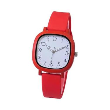 Imagem de Relógio De Pulso Feminino De Quartzo Com Pulseira De Silicone Simples 