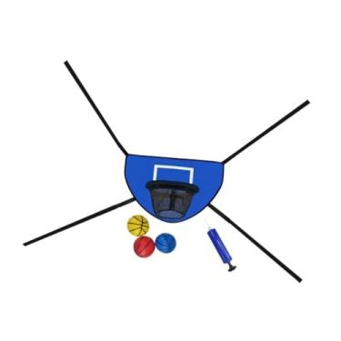 Imagem de UGPLM Trampolim Aro de Basquete Acessórios para Trampolim Suporte de Basquete Painel Leve