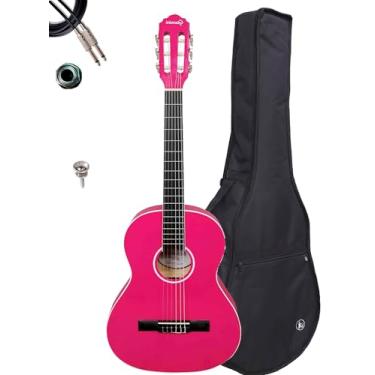Imagem de Violão Eletroacústico Giannini N6 P/Canhoto + Acessórios (Pink Glossy)