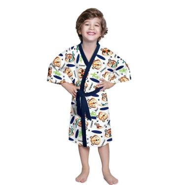 Imagem de Roupao Felpudo Infantil Quimono Estampado Avengers M Lepper