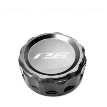 Imagem de Acessórios de motocicleta Tampa do reservatório de fluido da embreagem do freio traseiro compatível com Y&AMAHA YZFR6 YZF-R6 YZF R6 2010-2023 2022 2021 2020 2019 (cinza)