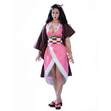 Imagem de Traje de cosplay CR ROLECOS Kamado Nezuko Blood Demon