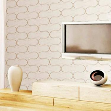 Imagem de Papel de parede geométrico bege ess1014 - 10m x 0.53m