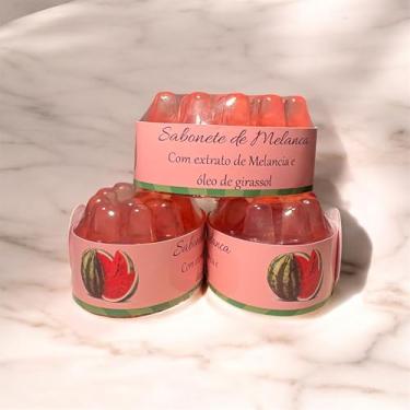 Imagem de Sabonete Artesanal Natural de Frutas, Ingredientes Naturais, Essência de Frutas Tropicais (Melancia)
