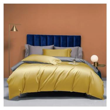 Imagem de Roupa de cama 100% algodão solteiro queen king conjunto de lençol de cima capa de edredom (O Queen)