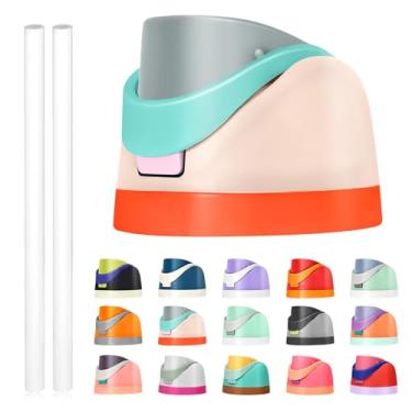 Imagem de Tampa de substituição para Owala Freesip, compatível com Owala Cup 473 ml, 680 g, 946 ml, 1,134 g, acessório de substituição e canudos, à prova de vazamento, livre de BPA (cinza laranja)