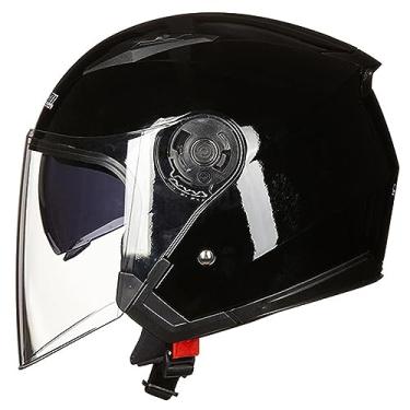 Imagem de Capacete De Motocicleta 3/4 Capacete De Motocicleta Retrô Capacete De Motocicleta Capacete De Motocicleta Aprovado Pelo Dot/Ece Com Viseira Dupla Capacete A Jato Para Scooter C, F, L/56-57CM