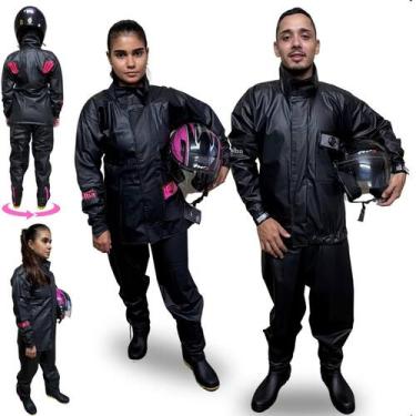 Imagem de Conjunto Impermeável Alba Europa PVC Poliéster Moto Motociclista Refle