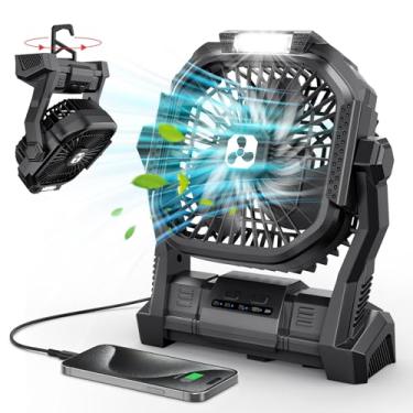 Imagem de ONLYNEW Ventilador de acampamento portátil recarregável 20000mAh ventilador alimentado por bateria