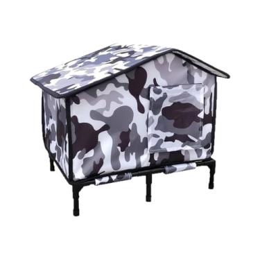 Imagem de Whtkoph Casa para gatos ao ar livre, tecido Oxford, cama com isolamento térmico, abrigo para gatos, casa para gatinhos, para jardim externo,