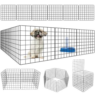 Imagem de Cercado Para Cachorros Com 12 Modulos Tela De Protecao Para Pet 40x40cm Aco Reforcado Ajustavel Portao Grade Para Cachorros(10,PRETO)