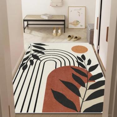 Imagem de tapete para a porta de entrada é um tapete doméstico com um toque luxuoso e aconchegante para o hall de entrada (50 x 80 cm, 1,6 x 2,6 pés/CQR476)