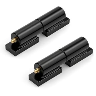 Imagem de Kujunpao Dobradiças de portão resistentes de 12 cm para portão de rampa de reboque de porta giratória, pacote com 2 dobradiças, dobradiças pesadas, solda na instalação