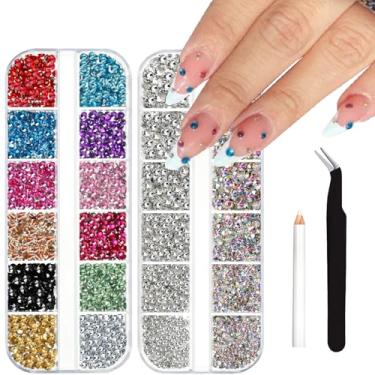 Imagem de ITPOYOL Nail Art Strass Flatback Strass for Nails Rainbow Nail Charms and Gems Crystals Colorful AB Clear Design Gems Jewelry Accessories for Women DIY Manicure Supplies Decor