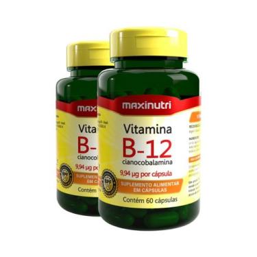 Imagem de Kit 2 Vitamina B12 100% IDR Maxinutri 60 Cápsulas