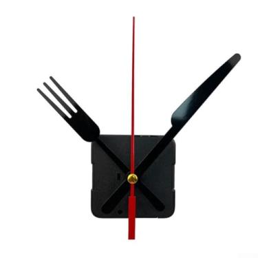 Imagem de Movimentos do relógio, eixo de suspensão integrado de parede silenciosa DIY 18 mm, rosca 11 mm encaixotado 23 # 0087 peças de relógio preto e vermelho