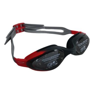 Imagem de Óculos Natação Speedo Hydrovision Uv Antiembaçamento Vermelh