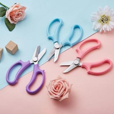 Imagem de 1 tesoura de flor, tesoura floral de aço inoxidável espesso premium, podador forte para flores, galhos e folhas, roxo