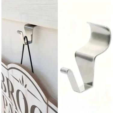 Imagem de 6 peças de ganchos de revestimento de vinil, sem perfuração, sem furos, reutilizáveis, clipes resistentes para decorações ao ar livre, guirlandas de Páscoa e placas