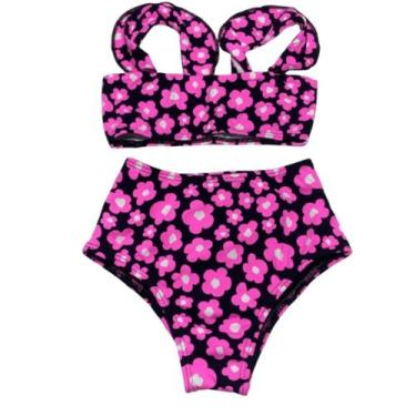 Imagem de Biquini Babadinho Infantil Estampado WLS Modas Confortavel Básica Pisc