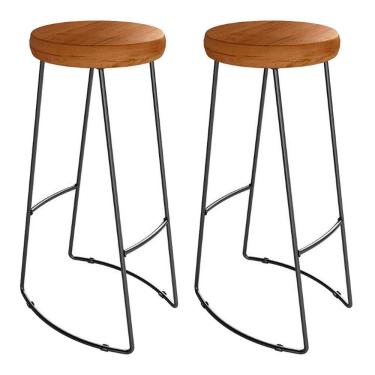 Imagem de Kit 2 Banquetas Alta Astra Base Metálica - Pallazio