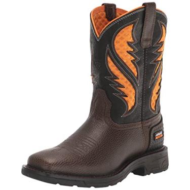 Imagem de ARIAT Boys' Venttek Western Work Boot Soft Toe Brown 8.5 D